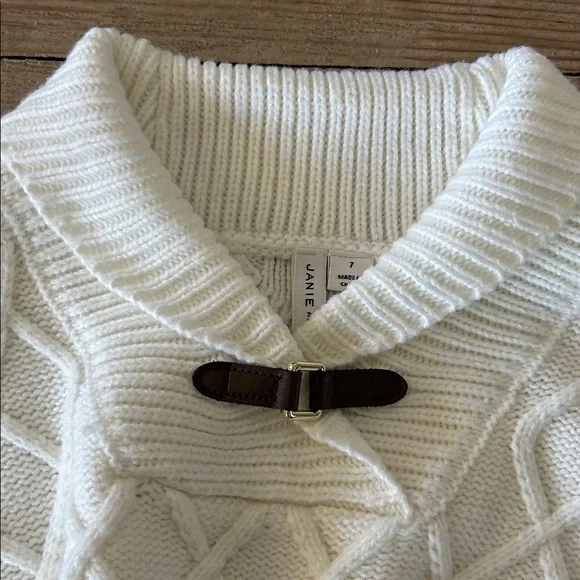 Janie and Jack Ivory Sweater Cape - Picture 4 of 7